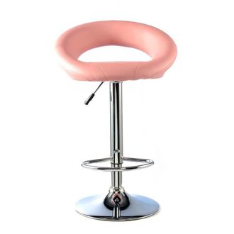 Netfurniture Furrai Bar Stool PU Chrome & Pink (2s)