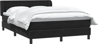 vidaXL Cama Box Spring Con Colch&oacute;n Terciopelo Negro 160x210 Cm Vidaxl