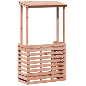 vidaXL Mesa De Bar De Jard&iacute;n Con Techo Madera Maciza 112,5x57x195,5 Cm Vidaxl