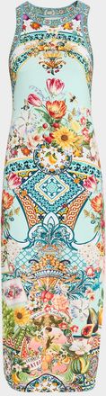 Camilla Magic Of The Mercado Print Jersey Midi Tank Dress