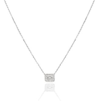 Bespoke 18ct White Gold Diamond Pendant Necklace