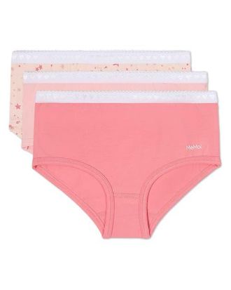MeMoi Girls 3 Pair Pack Starry Briefs in Pink Multi at Nordstrom, Size 6