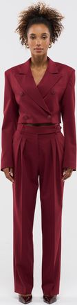 Benu Dames Korte Bordeaux Blazer
