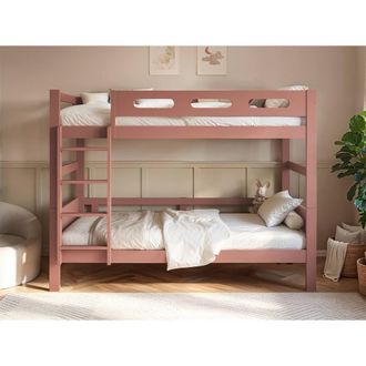 Flair Elijah Detachable Wooden Bunk Bed in Pink | Size: Single