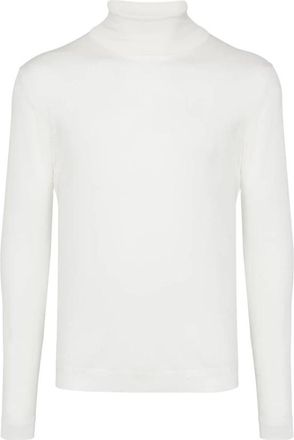 Goes Botanical Merino Wol Coltrui Trui - Heren - Coltruien - Wit - 2XL - Wol - Truien & Vesten