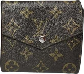 Louis Vuitton Pre-owned Vintage Canvas Portemonnee - Dames - Vintage Accessoires - Bruin - ONE Size - Vintage