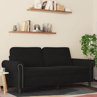vidaXL Sof&aacute; De 2 Plazas Terciopelo Negro 140 Cm Vidaxl
