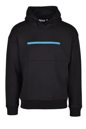Calvin Klein Black Striped Cotton Hoodie