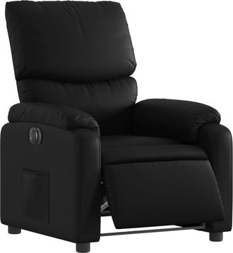 vidaXL Vidaxl - Sill&oacute;n Reclinable El&eacute;ctrico De Cuero Sint&eacute;tico Negro