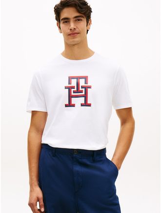 Tommy Hilfiger Mens Monogram Logo T-Shirt - White - XXXL