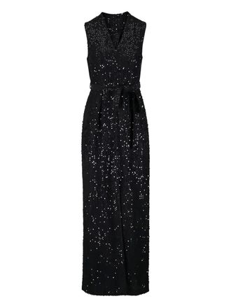 Sachin & Babi Sylvain sequinned maxi dress - Black