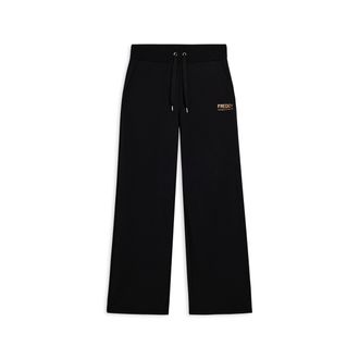Freddy Pantaloni wide leg da donna con logo in strass bicolore