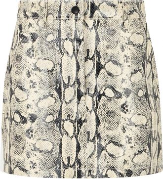 Alberta Ferretti Korte rok met dierenprint - Dames - Leren & Su&egrave;de rokken - Veelkleurig - S - Leer - Rokken
