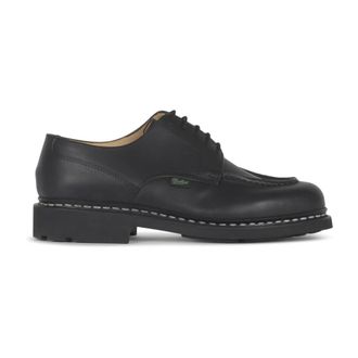 Paraboot Laced Shoes, male, Black, Size: 8 1/2 US Chambord Laced Shoe