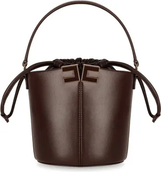 Elisabetta Franchi BORSA A SECCHIELLO CACAO ELISABETTA FRANCHI