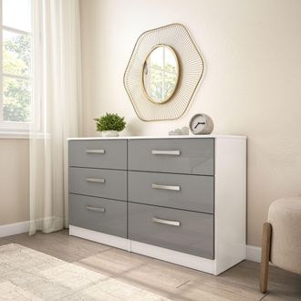 Birlea Lynx 6 Drawer Chest in White