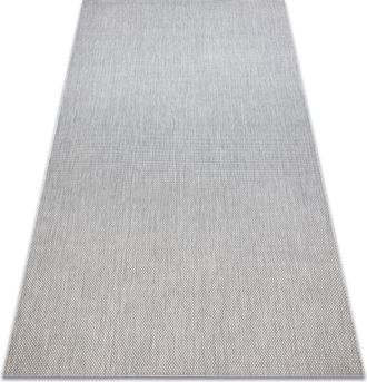 RugsX Rugsx - Alfombra De Cuerda Sisal Flat 48663/037 Uniforme Plateado Grey 160x230 Cm