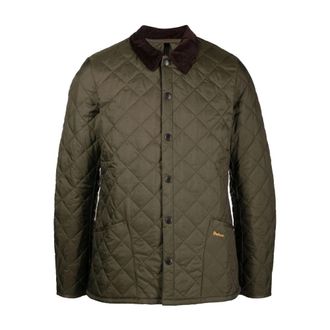 Barbour Heritage Liddesdale Quilted Jacket - Heren - Zomerjassen - Groen - L - Leer - Jassen