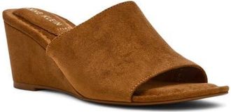 Anne Klein Charisma Wedge Slide Sandal in Hazelnut at Nordstrom, Size 7.5