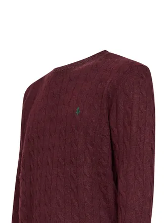 Polo Ralph Lauren Cable-Knit Wool & Cashmere Sweater - Burgundy