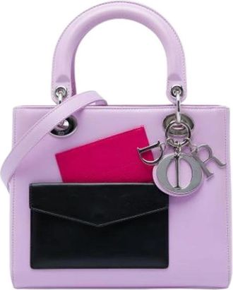 Dior Pre-owned Lady Dior Handbag - Dames - Vintage Handtas - Paars - ONE Size - Leer - Vintage