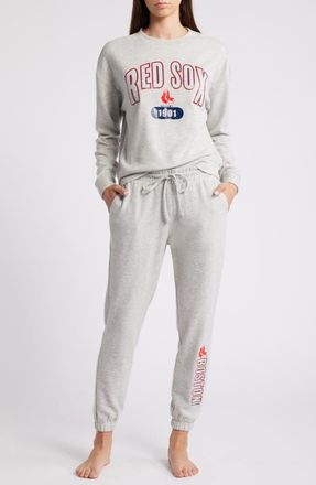 WEAR by Erin Andrews Womens WEAR by Erin Andrews Gray Boston Red Sox Knitted Lounge Set at Nordstrom, Size Large