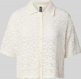 Pieces Relaxed Fit Strickjacke aus reiner Baumwolle Modell FALKA in Offwhite, Größe XL