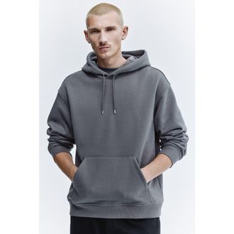 H&M Loose Fit Hoodie in Dark Gray at Nordstrom, Size Xxx-Large