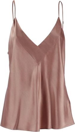 Forte_Forte Sleeveless Tops, female, Beige, Size: L Sliptop Raso Seta Stretch Shiny