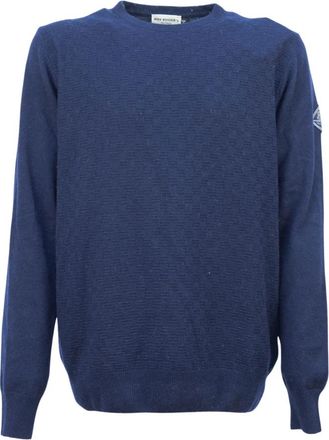 Roy Rogers Round-neck Truien - Heren - Ronde hals truien - Blauw - 2XL - Wol - Truien & Vesten