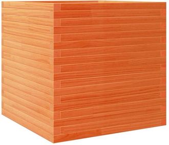 vidaXL Garden Planter Wax Brown 70x70x68.5 cm Solid Wood Pine Vidaxl