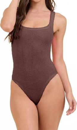 Vintage Havana Cocoa Beach Krinkle Body Suit Or Swimsuit In Bronze