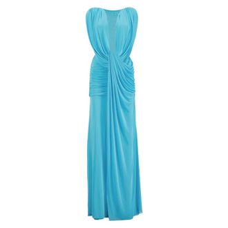 CHRISTOPHER ESBER Gowns, female, Blue, Size: XS Encased Nature Draped Jersey Gown