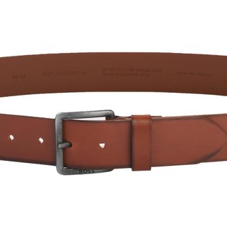HUGO BOSS Herenriem van rundleer (Medium Bruin)