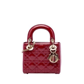 Dior Pre-owned Lady Dior - Dames - Pre-owned - Rood - Maat: ONE Size Leer