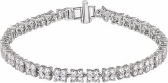 Diamond2Deal 14k Gold 5 1/3 CTW Lab-Grown Diamond Line Bracelet 7.25