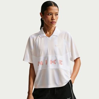 Nike Womens Nike Sportswear Oversized Jersey in White | IO0913-103