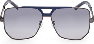 MCM 59mm Polarized Navigator Sunglasses in Matte Dark Ruthenium /Gradient Smoke at Nordstrom Rack