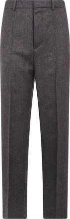 Maison Margiela Pantalones de Lana Espiga - Trousers - Hombre - Marr&oacute;n - L