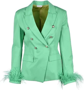 Motel Green Double-Breasted Jacket