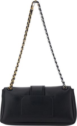 Jacquemus Womens Crossbody Bag Le Bambino Chaine Black Lamb Leather Shoulder