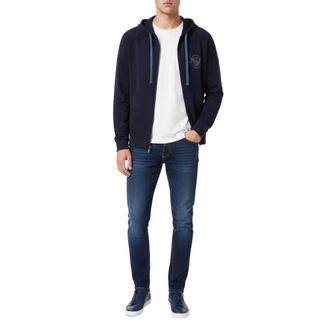 Emporio Armani Heren, Sweatshirts & Hoodies, Blauw, Maat: S Katoen