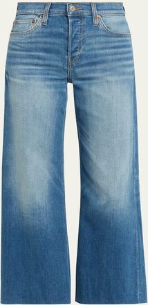 Re/Done Mid-Rise Wide-Leg Ankle Jeans