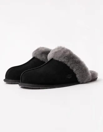 UGG Womens UGG Scuffette II Womens Slipper - Black/Grey - Black/Multi - Size: 7