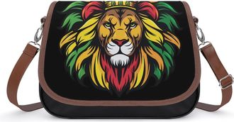 Generic Rasta-Reggae-Lion Crossbody Bags for Women Shoulder Messenger Bag Purse Handbags