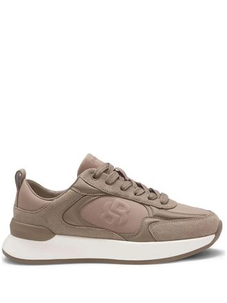 BOSS Sneakers in pelle scamosciata e pelle con logo - Toni neutri