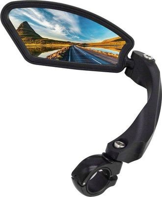 OEM Espejo Retrovisor Izquierdo Bicicleta, Di&aacute;metro Tubo: 21-26 Mm, Resistente Ara&ntilde;azos, F&aacute;cilmente Ajustable, Patinetes El&eacute;ctricos Patinetes, Negro
