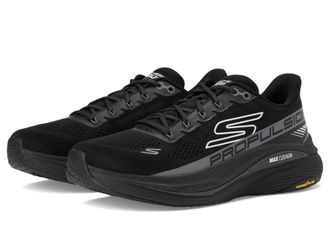 Skechers Mens Max Cushioning Propulsion Sneaker, Black Textile/Synthetic, 10.5 UK