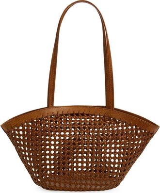Madewell Caning Woven Leather Tote in Toasted Coconut at Nordstrom