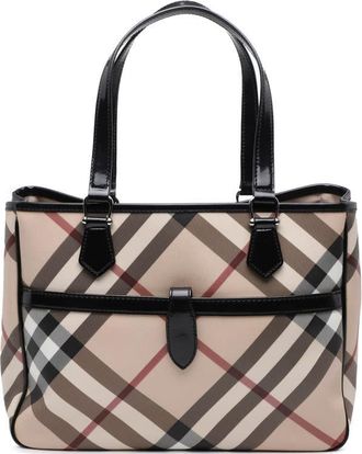 Burberry Pre-owned Burberry Supernova Check Coated Canvas Tote Ladies CNQINCHOQIN